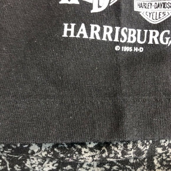 Vtg Harley Davidson Graphic Tshirt Embroidered Eag - Picture 7 of 10